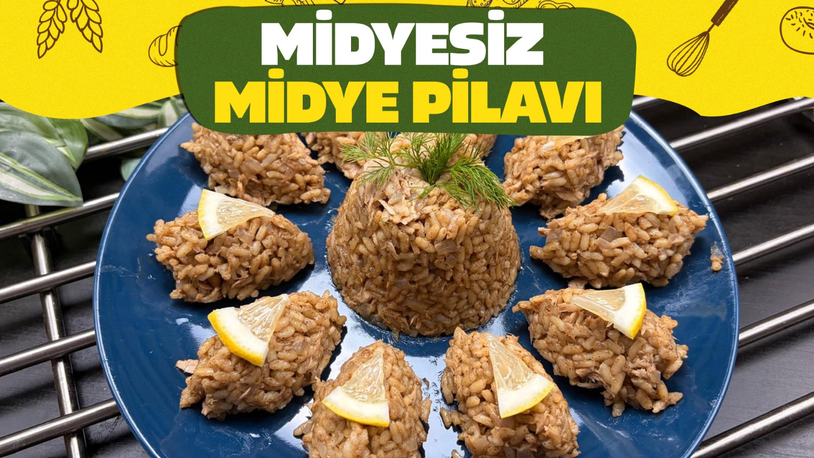 Midyesiz midye pilavı